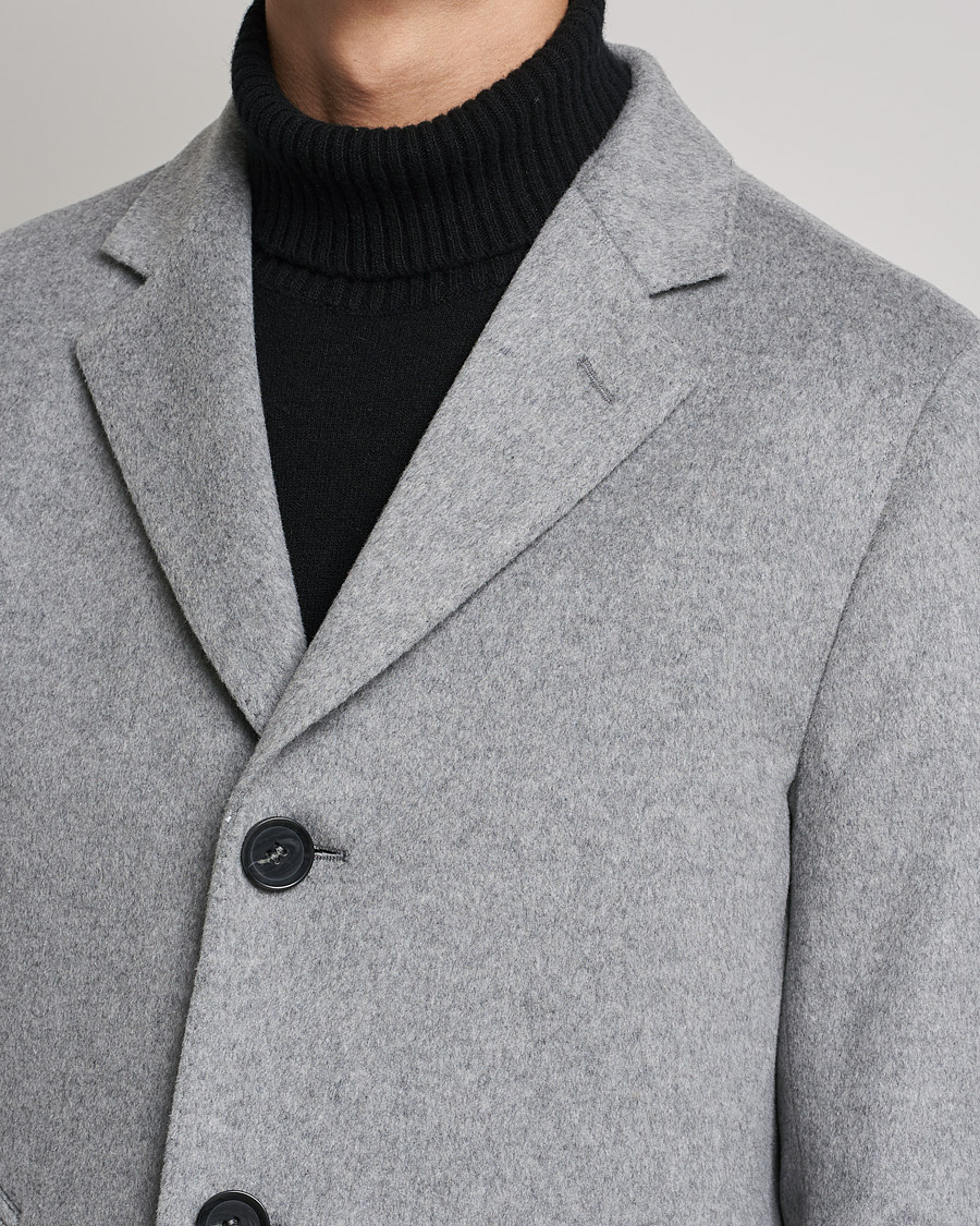 Hombres | Abrigos y chaquetas | Oscar Jacobson | Storvik Wool/Cashmere Coat Light Grey