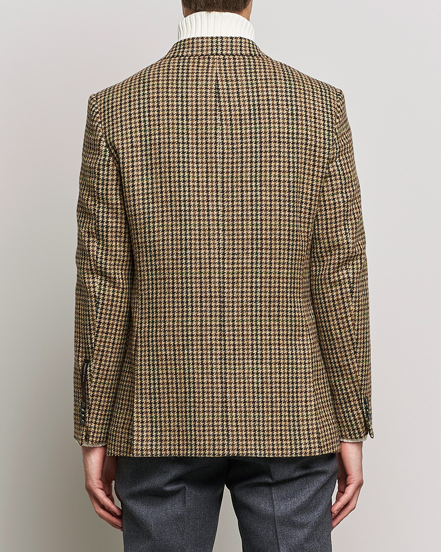 Hombres | Blazers | Oscar Jacobson | Freeman Moon Houndstooth Tweed Blazer Beige