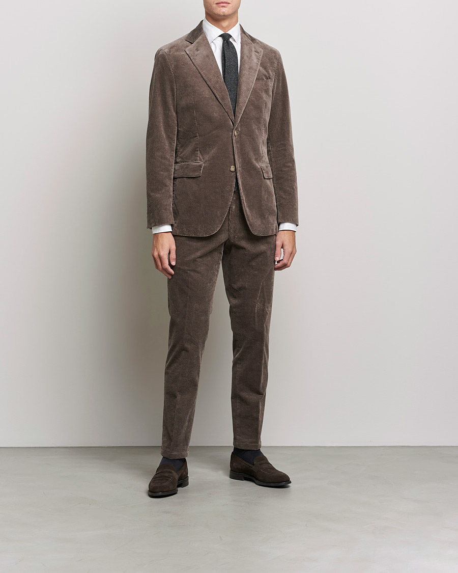 Hombres | Blazers | Oscar Jacobson | Ferry Soft Cord Blazer Light Beige