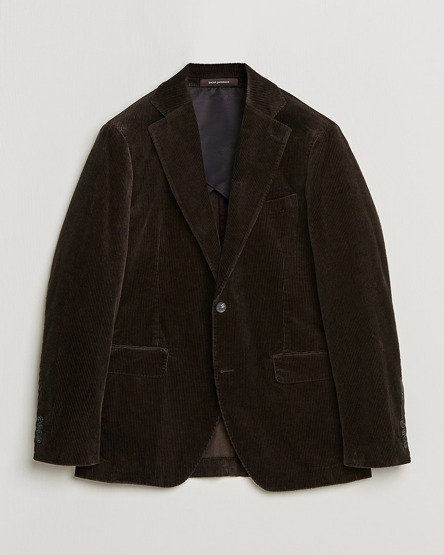Hombres | Blazers | Oscar Jacobson | Ferry Soft Cord Blazer Brown