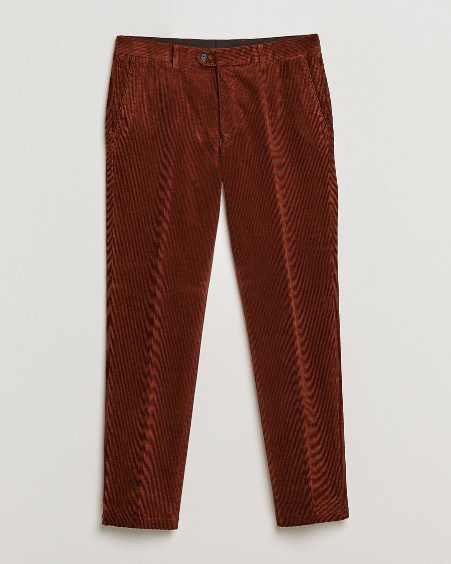 Hombres | Pantalones | Oscar Jacobson | Denz Corduroy Trousers Orange