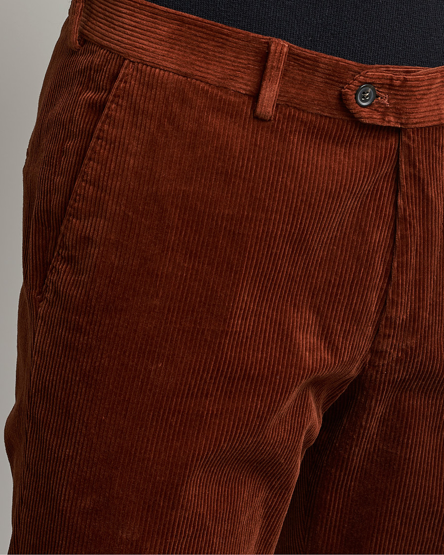 Hombres | Pantalones | Oscar Jacobson | Denz Corduroy Trousers Orange