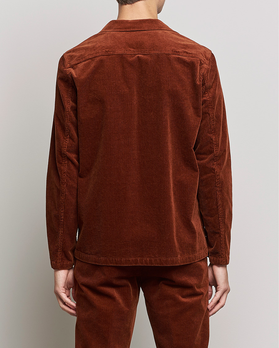 Hombres | Camisas | Oscar Jacobson | Hampus Corduroy Shirt Jacket Orange