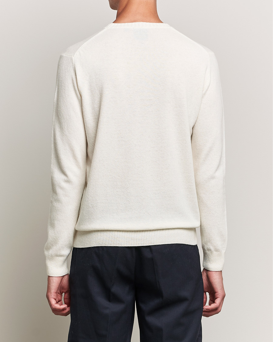 Hombres | Jerséis y prendas de punto | Oscar Jacobson | Valter Wool/Cashmere Round Neck Creme