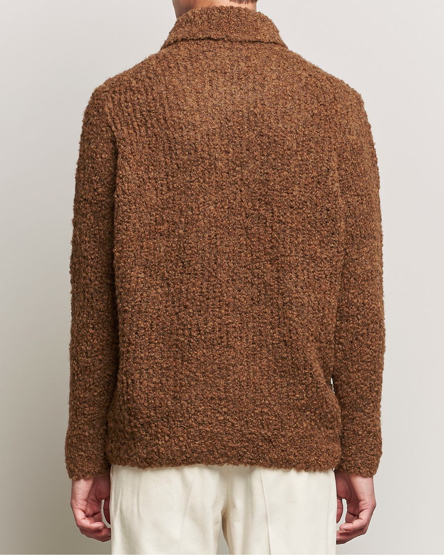 Hombres | Jerséis y prendas de punto | Oscar Jacobson | Krister Wool/Alpaca Rollneck Dark Brown