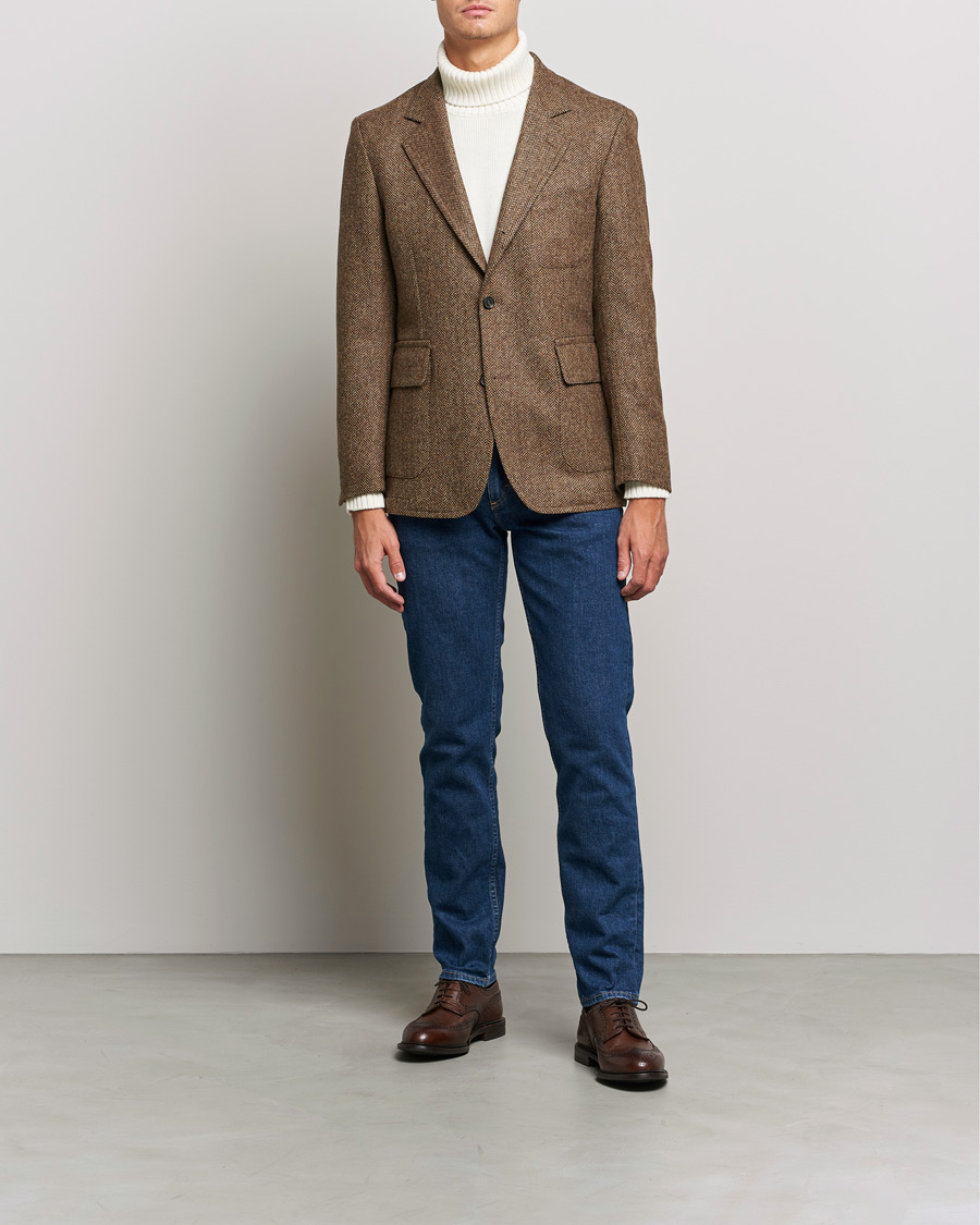 Hombres | Vaqueros | Oscar Jacobson | Albert Cotton Stretch Jeans Thunder