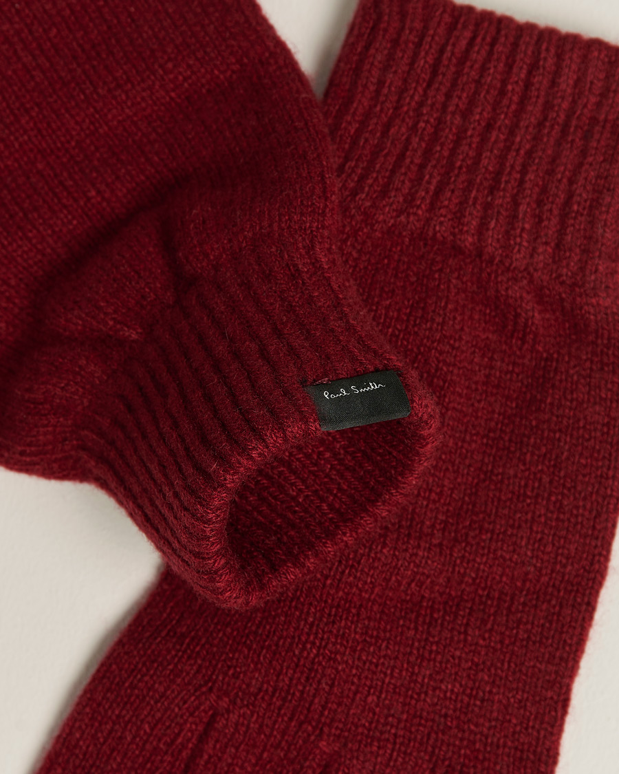 Hombres | Paul Smith Chashmere Glove Red | Paul Smith | Chashmere Glove Red