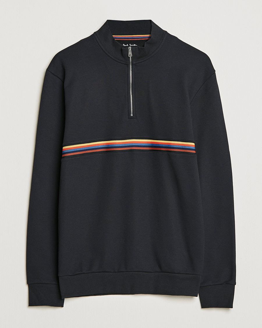 Hombres | Jerséis y prendas de punto | Paul Smith | Half Zip Sweatshirt Black