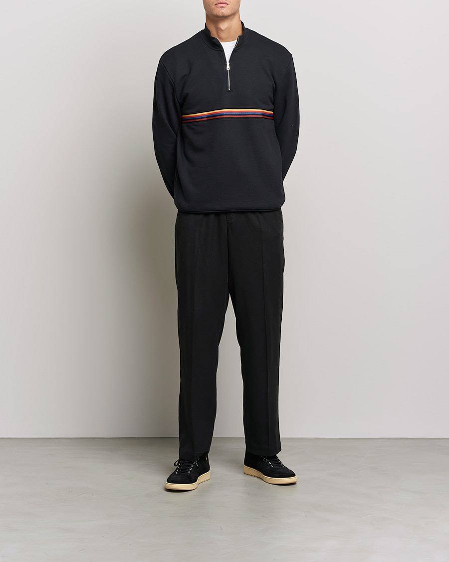 Hombres | Jerséis y prendas de punto | Paul Smith | Half Zip Sweatshirt Black