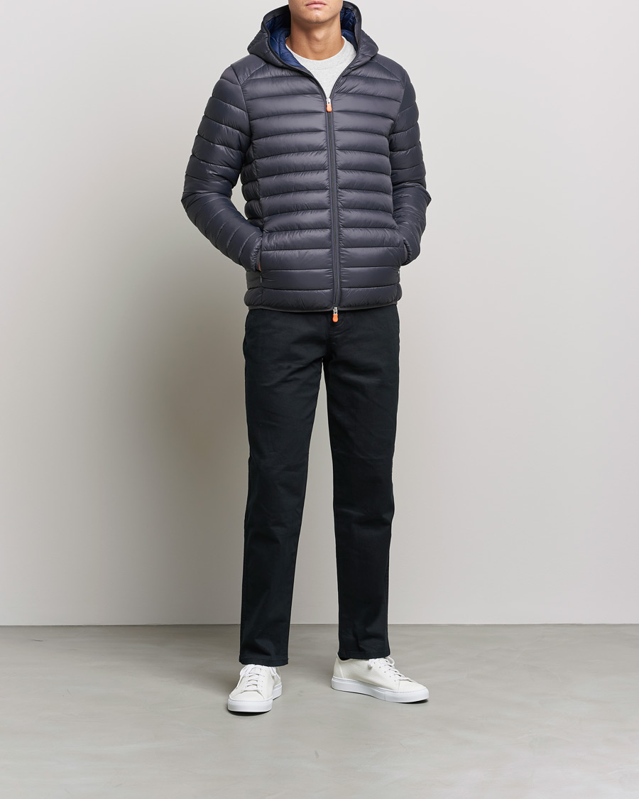 Hombres | Abrigos y chaquetas | Save The Duck | Donald Lightweight Padded Hooded Jacket Anthracite