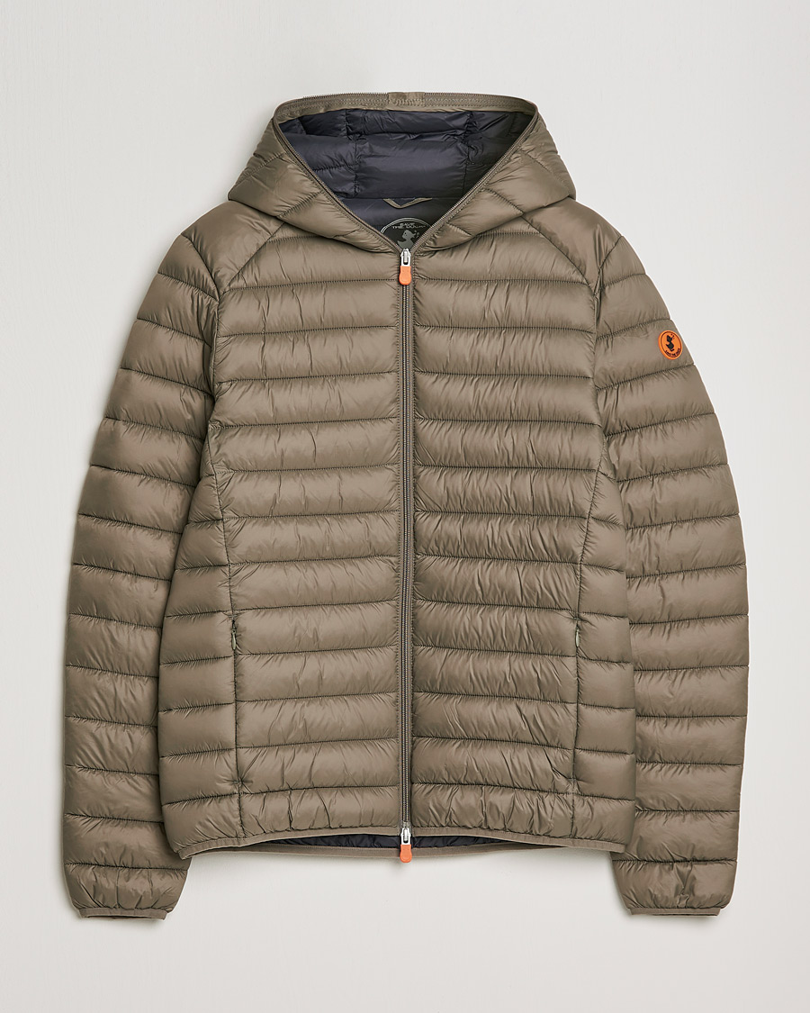 Hombres | Abrigos y chaquetas | Save The Duck | Donald Lightweight Padded Hooded Jacket Mud Grey