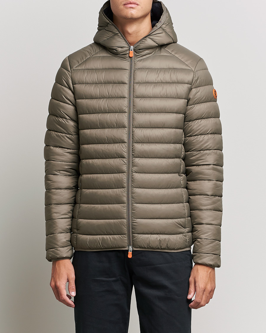 Hombres | Abrigos y chaquetas | Save The Duck | Donald Lightweight Padded Hooded Jacket Mud Grey