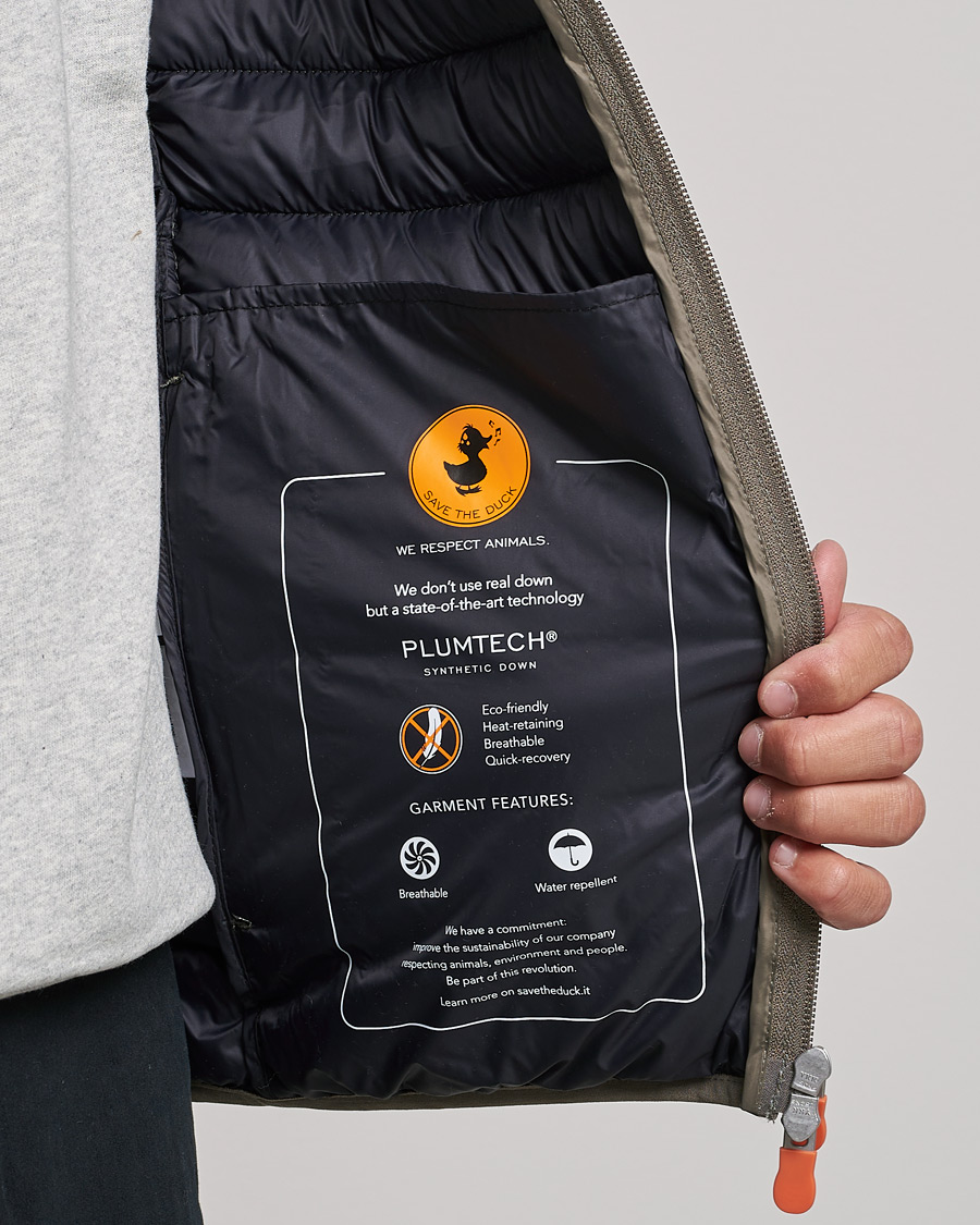 Hombres | Abrigos y chaquetas | Save The Duck | Donald Lightweight Padded Hooded Jacket Mud Grey
