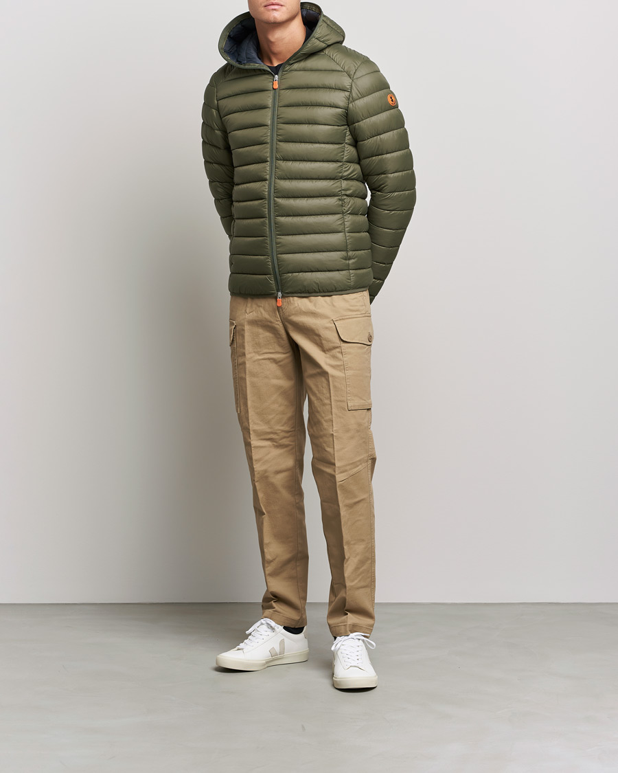 Hombres | Abrigos y chaquetas | Save The Duck | Donald Lightweight Padded Hooded Jacket Laurel Green
