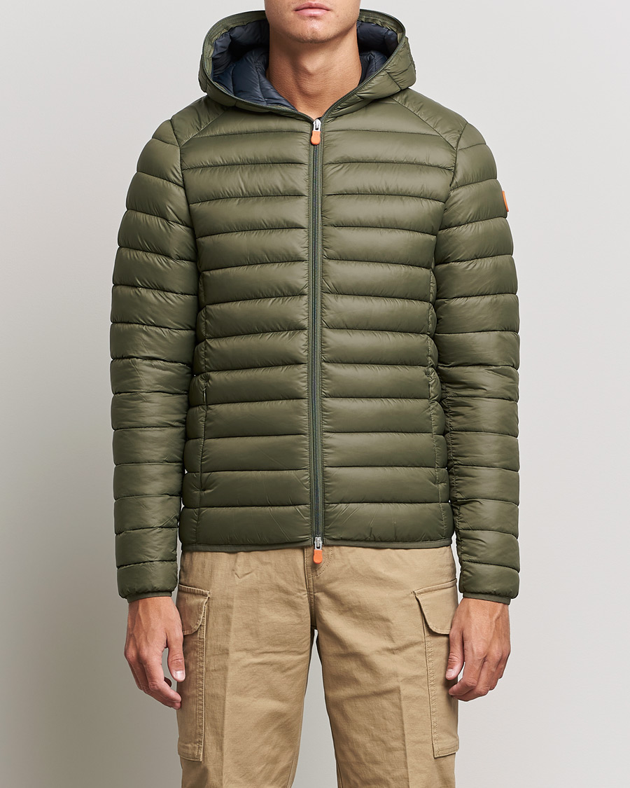Hombres | Abrigos y chaquetas | Save The Duck | Donald Lightweight Padded Hooded Jacket Laurel Green