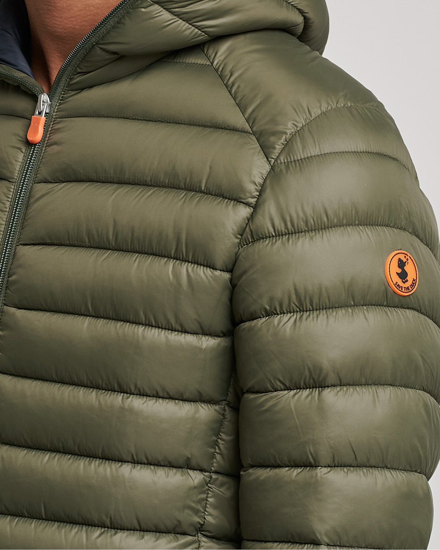 Hombres | Abrigos y chaquetas | Save The Duck | Donald Lightweight Padded Hooded Jacket Laurel Green