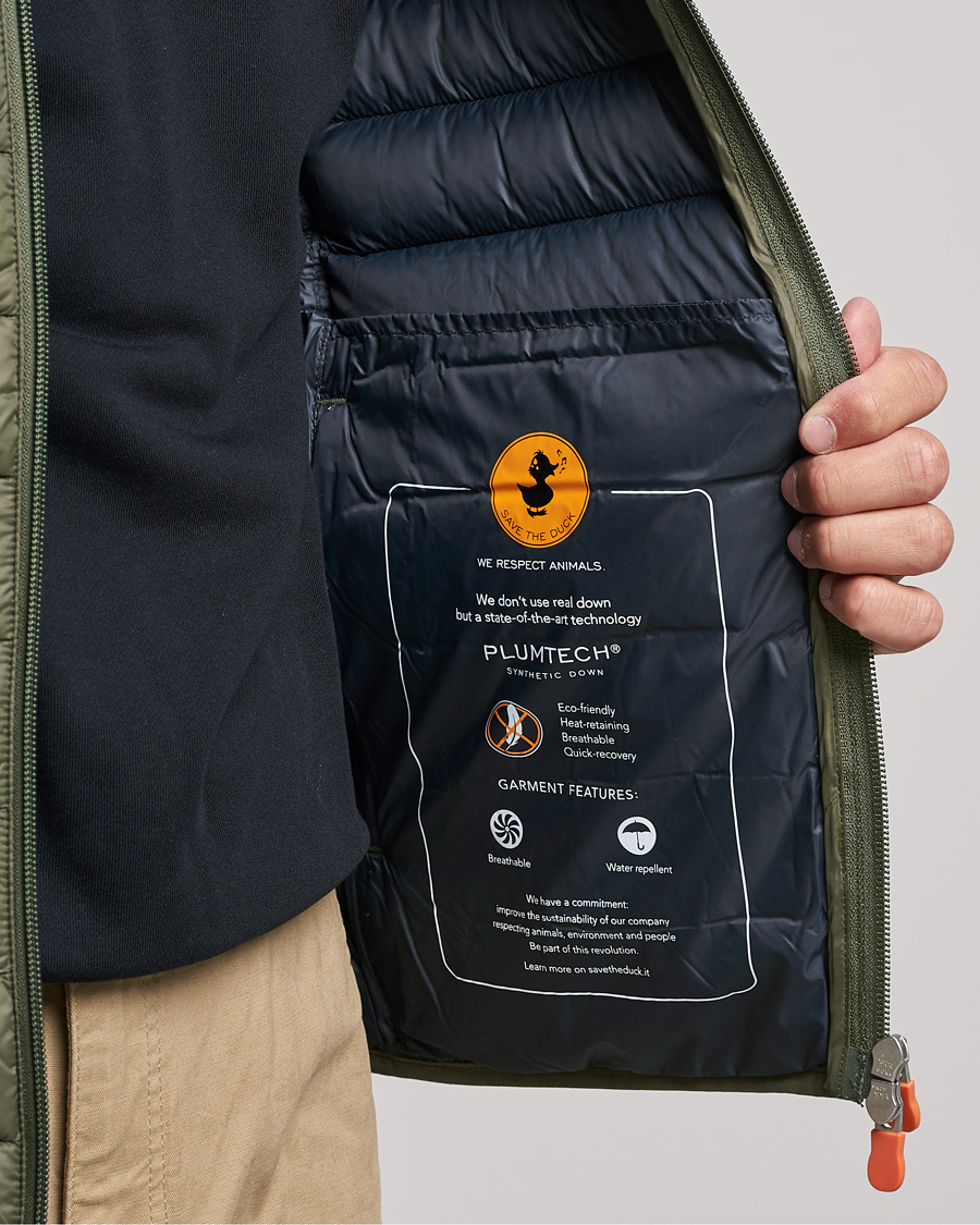 Hombres | Abrigos y chaquetas | Save The Duck | Donald Lightweight Padded Hooded Jacket Laurel Green
