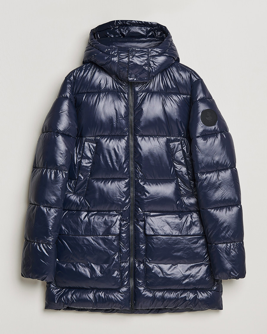 Hombres | Abrigos y chaquetas | Save The Duck | Christian Long Padded Puffer Jacket Blue Black