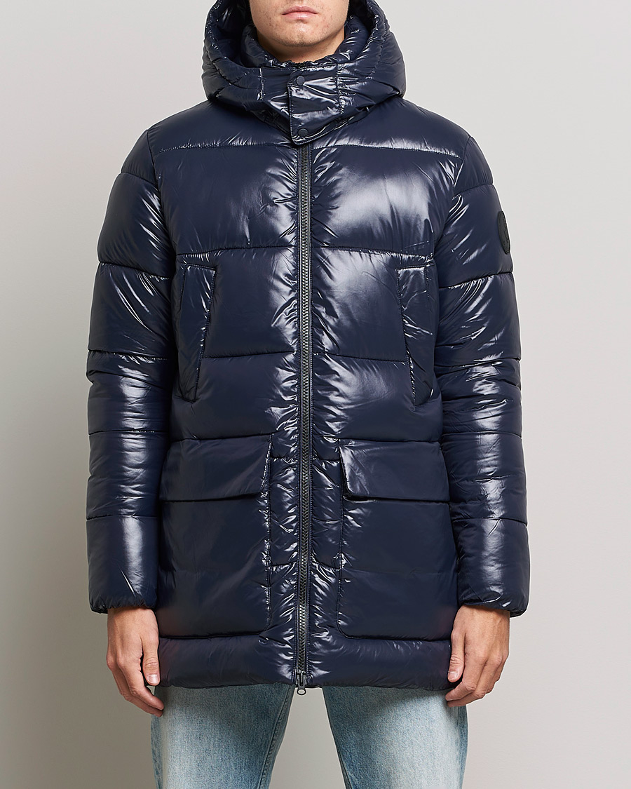 Hombres | Abrigos y chaquetas | Save The Duck | Christian Long Padded Puffer Jacket Blue Black