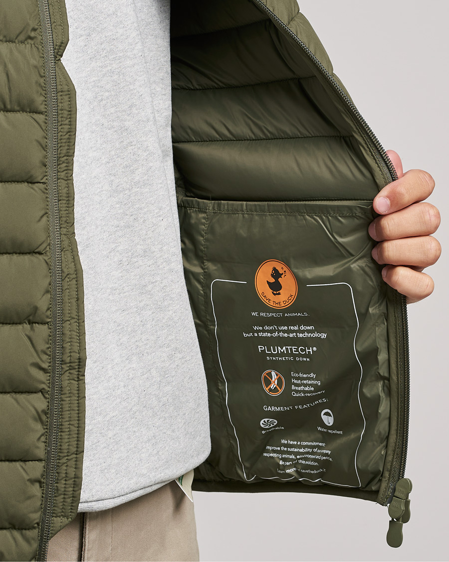 Hombres | Chalecos | Save The Duck | Liam Matt Lightweight Vest Laurel Green