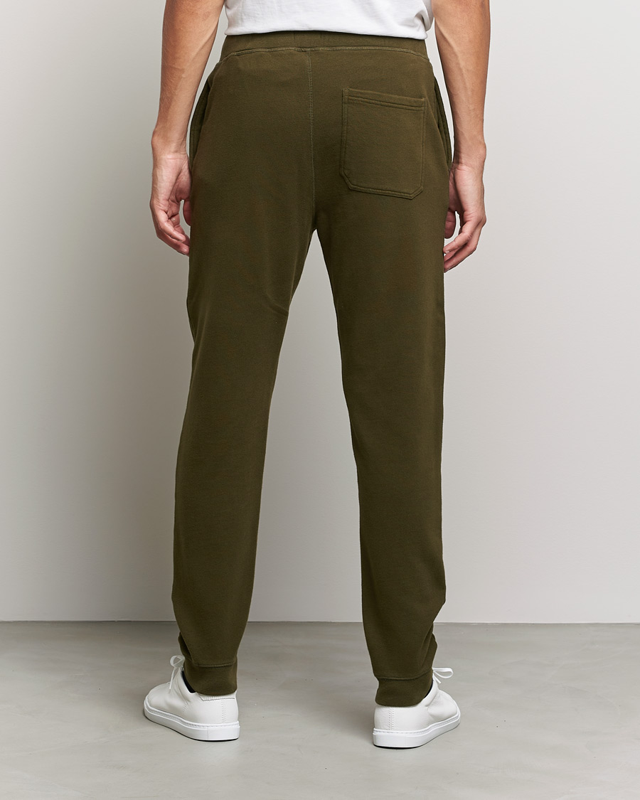 Hombres | Pantalones | Sunspel | Cotton Loopback Track Pants Dark Moss