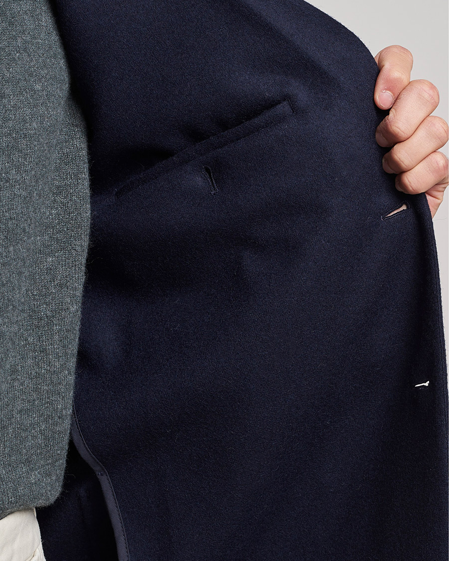 Hombres | Blazers | Sunspel | Boiled Wool Jersey Blazer Navy