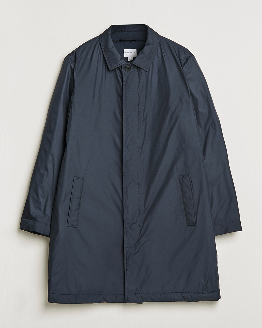 Hombres | Abrigos y chaquetas | Sunspel | Recycled Polyester Padded Coat Navy