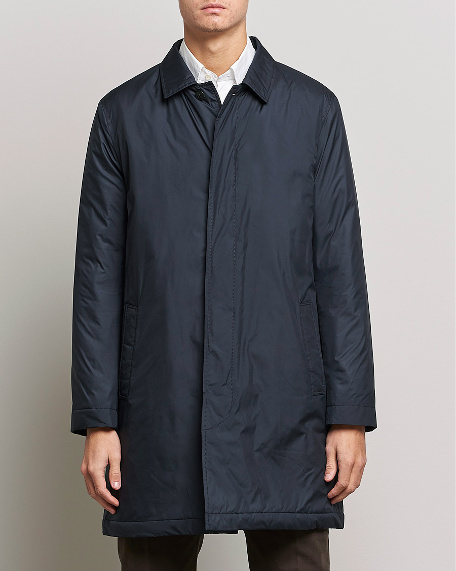 Hombres | Abrigos y chaquetas | Sunspel | Recycled Polyester Padded Coat Navy