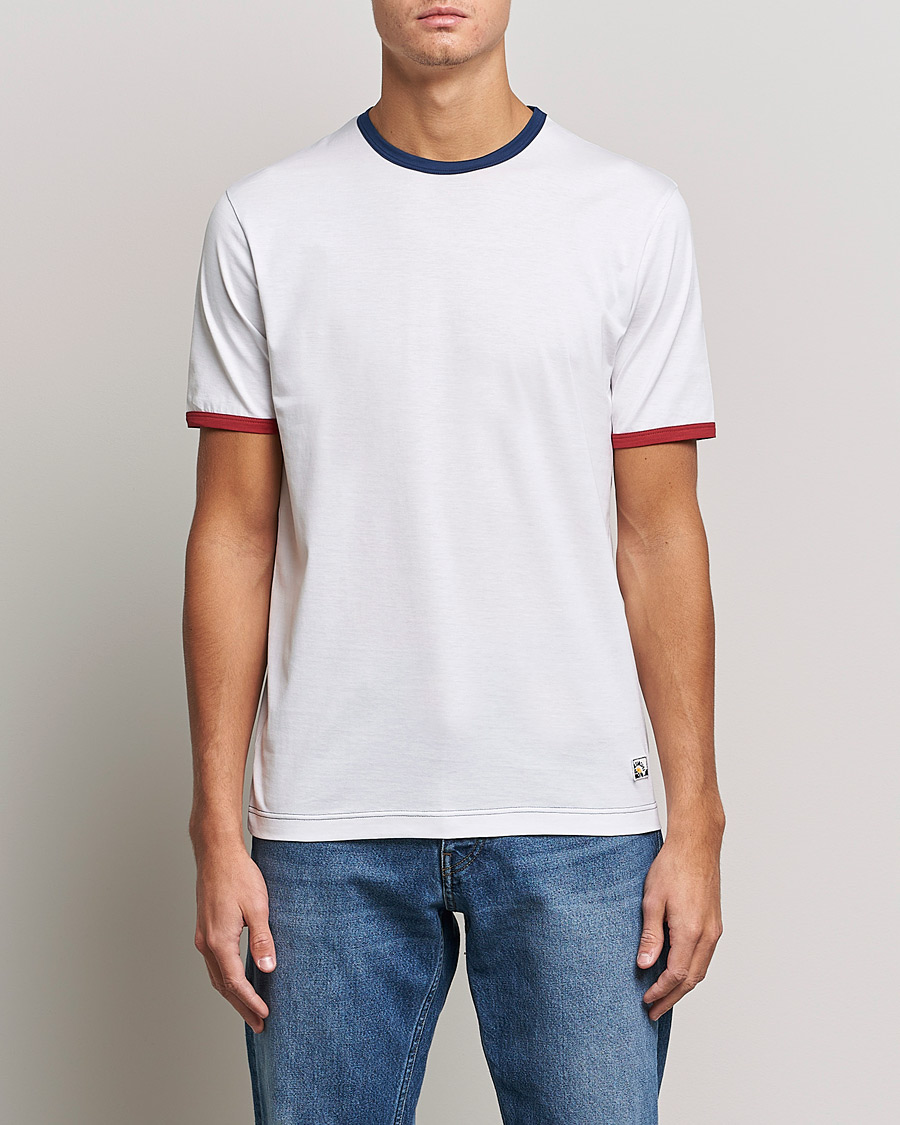 Hombres | Camisetas | Sunspel | Paul Weller Supima Cotton T-Shirt White