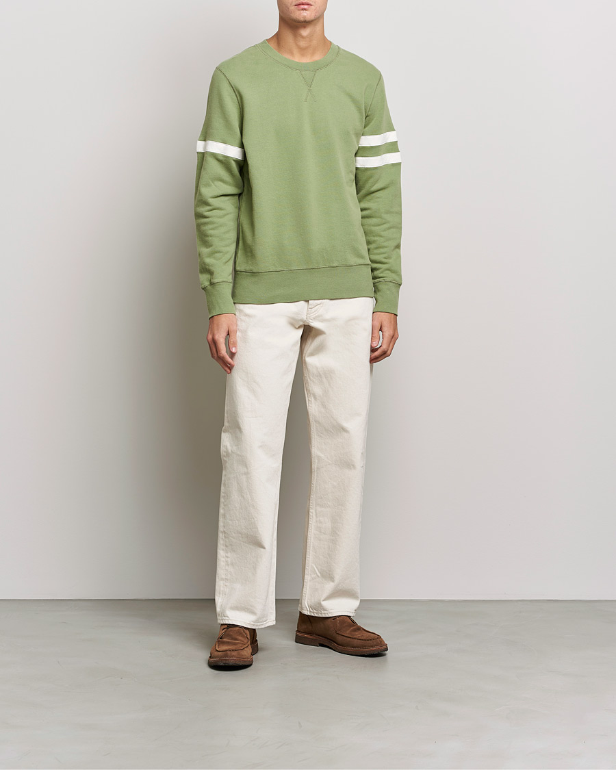 Hombres | Jerséis y prendas de punto | Sunspel | Paul Weller Loopback Sweatshirt Dark Sage