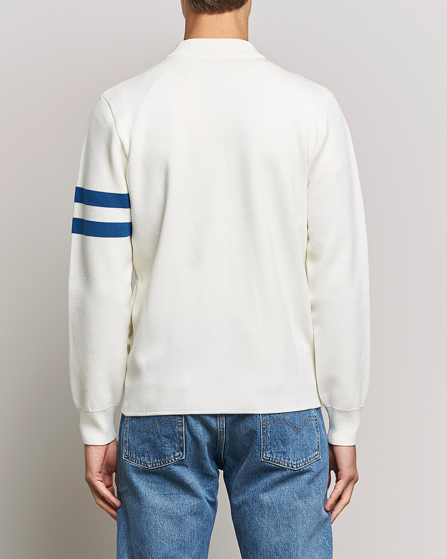 Hombres | Jerséis y prendas de punto | Sunspel | Paul Weller Extra Fine Merino Zip Cardigan White