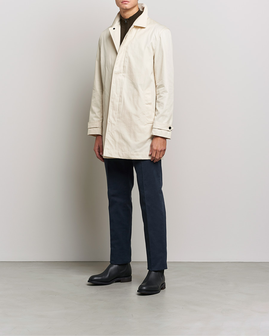 Hombres | Abrigos y chaquetas | Sunspel | Paul Weller Technical Cotton Mac Stone