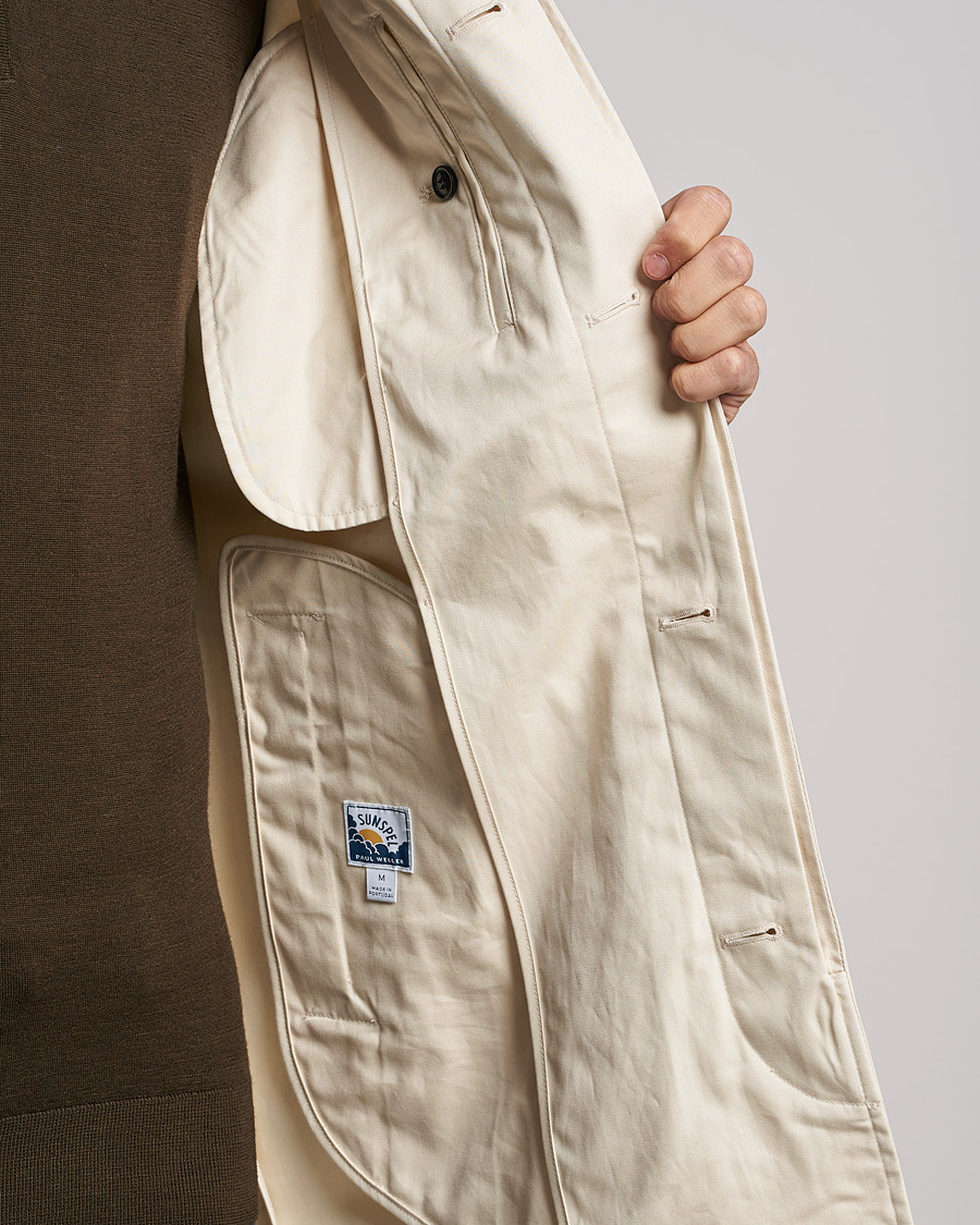 Hombres | Abrigos y chaquetas | Sunspel | Paul Weller Technical Cotton Mac Stone