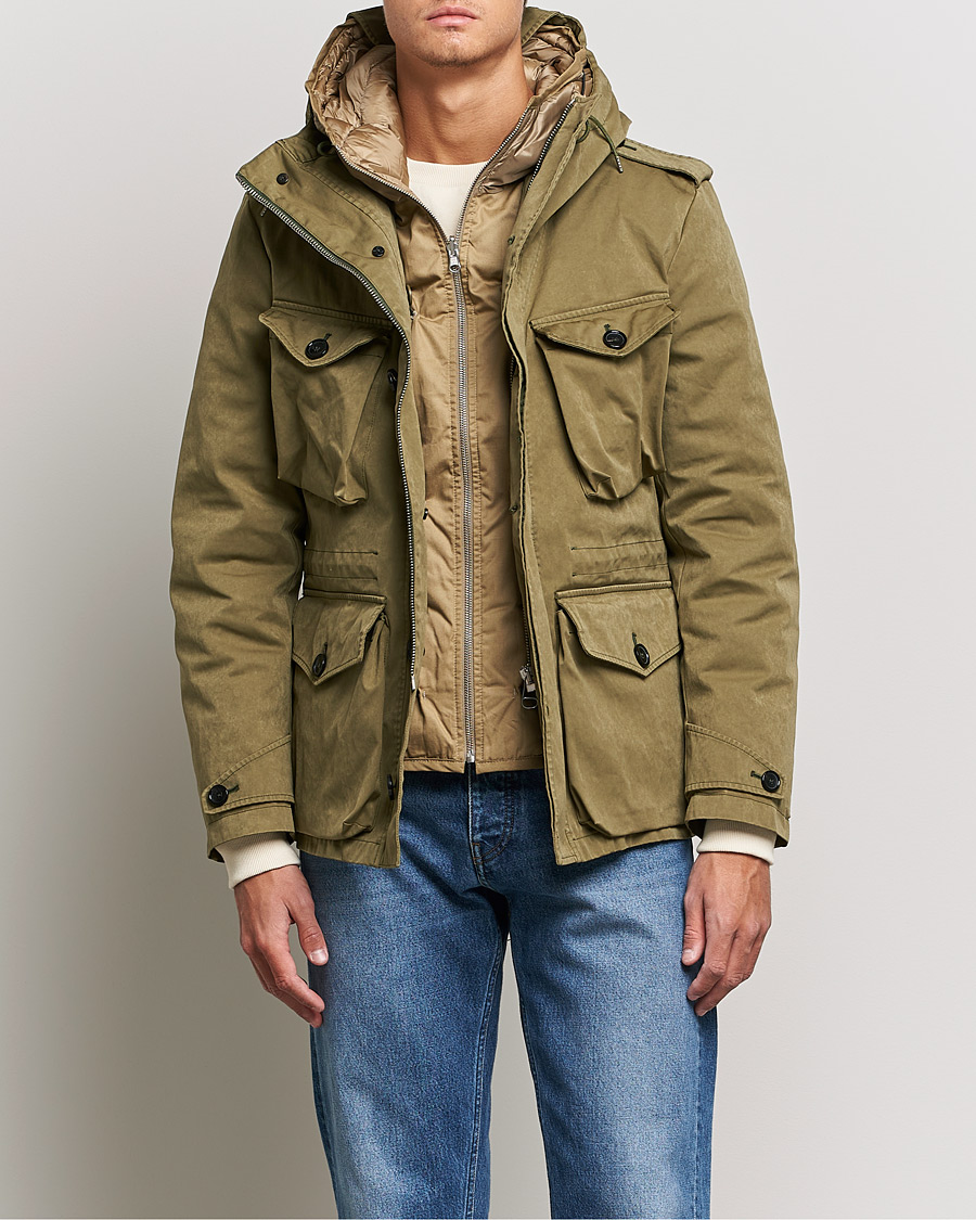 Hombres | Abrigos y chaquetas | Ten c | Hooded Down Liner Beige