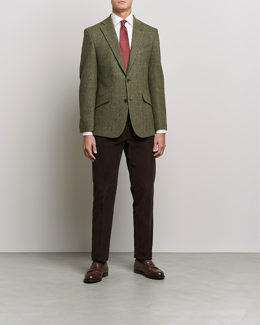 Hombres | Blazers | Walker Slater | Edward Lambswool Tweed Blazer Green