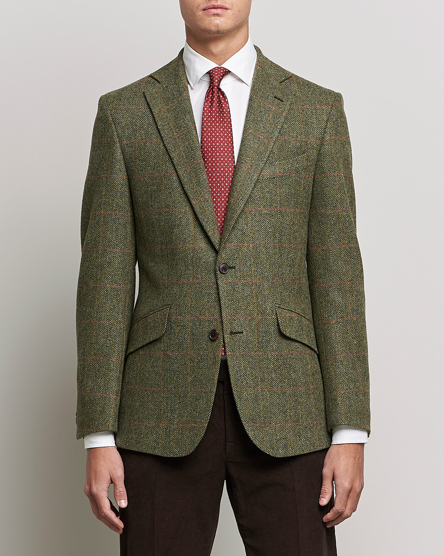 Hombres | Blazers | Walker Slater | Edward Lambswool Tweed Blazer Green