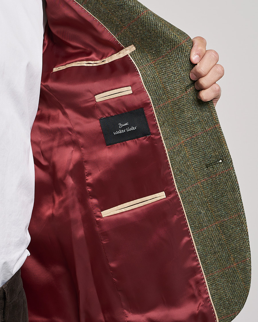 Hombres | Blazers | Walker Slater | Edward Lambswool Tweed Blazer Green