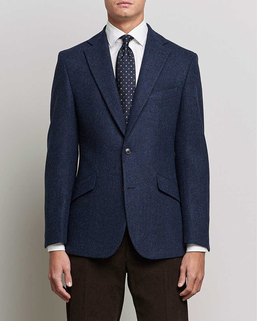 Hombres | Blazers | Walker Slater | Edward Harris Tweed Blazer Navy