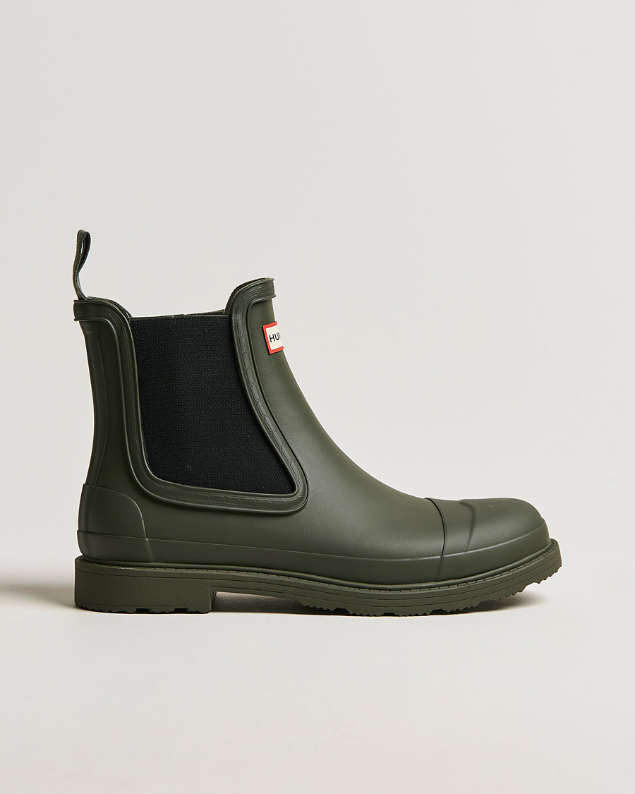 Hombres | Sobrecubiertas | Hunter Boots | Commando Chelsea Boot Dark Olive