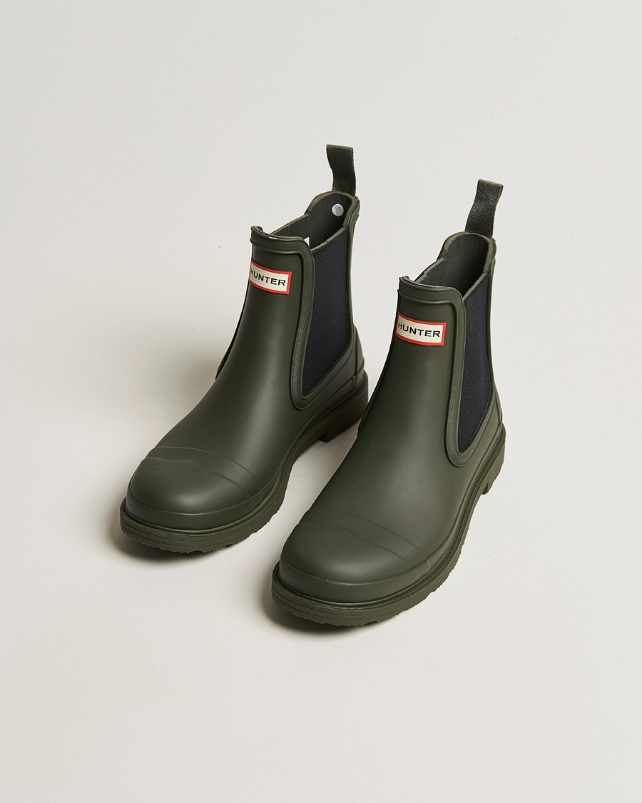 Hombres | Sobrecubiertas | Hunter Boots | Commando Chelsea Boot Dark Olive