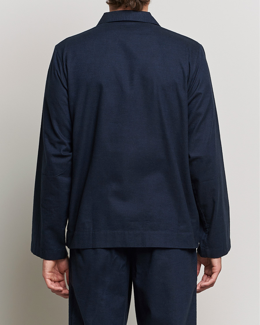 Hombres | Pijamas y batas | Tekla | Flannel Pyjama Shirt Midnight Blue