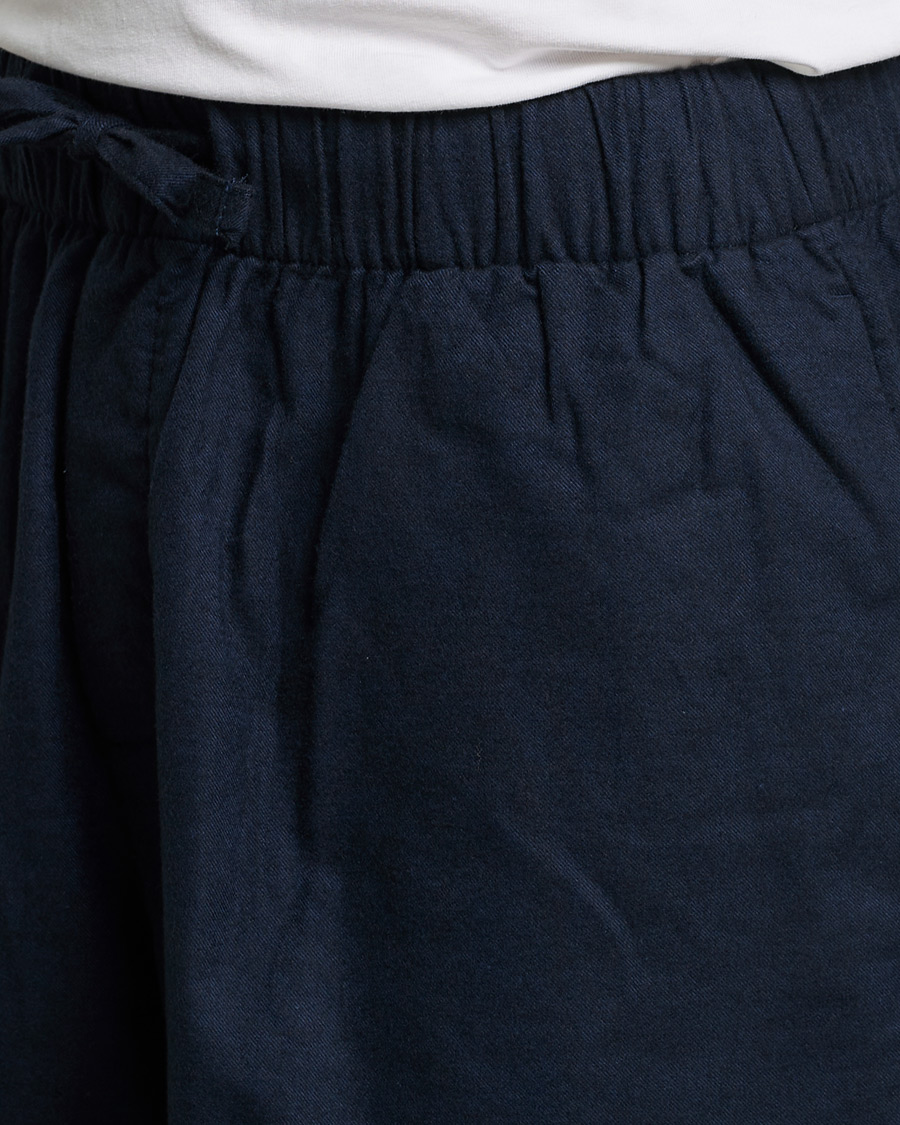 Hombres | Pijamas y batas | Tekla | Flannel Pyjama Shorts Midnight Blue