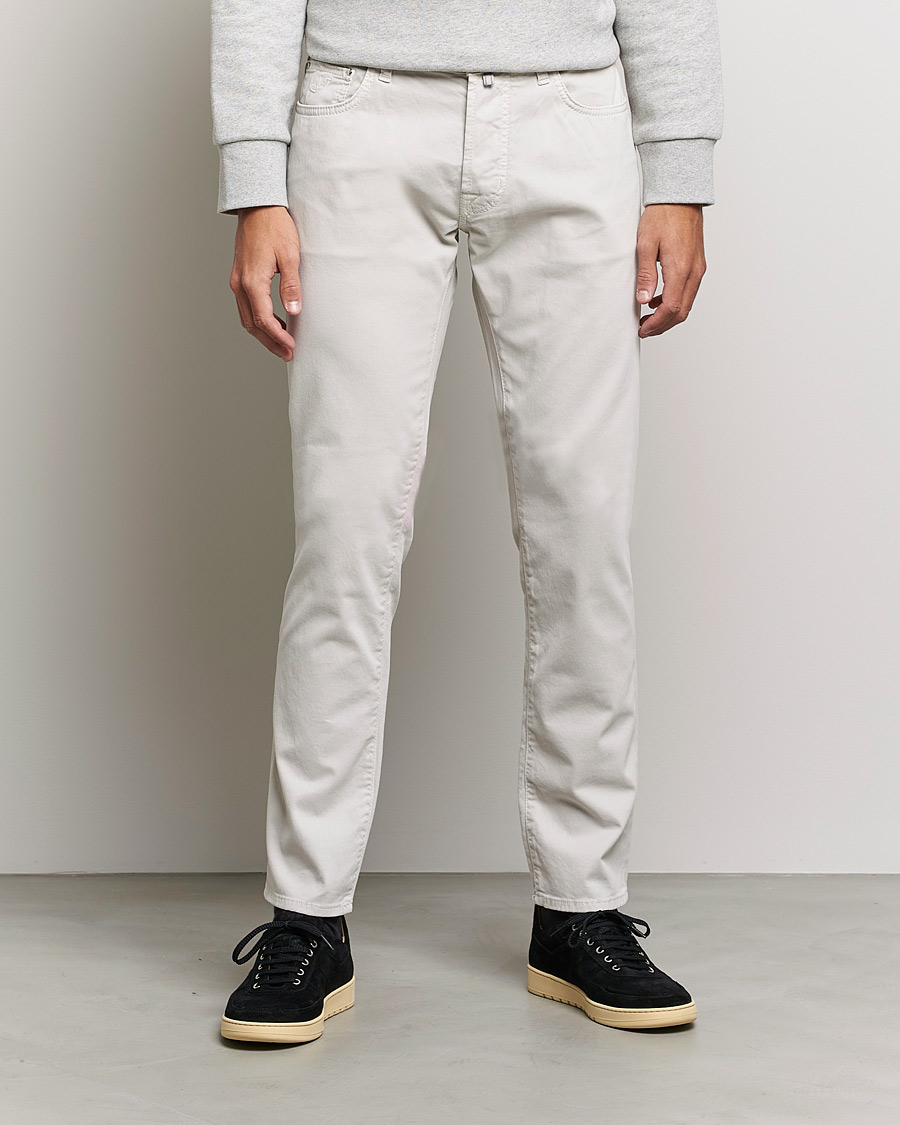 Hombres | Pantalones | Jacob Cohën | Bard 5-Pocket Cotton Trousers Off White
