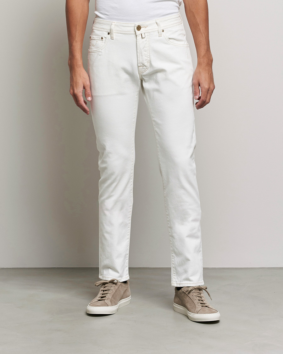 Hombres | Vaqueros | Jacob Cohën | Nick Bio Cotton Slim Fit Jeans Off White