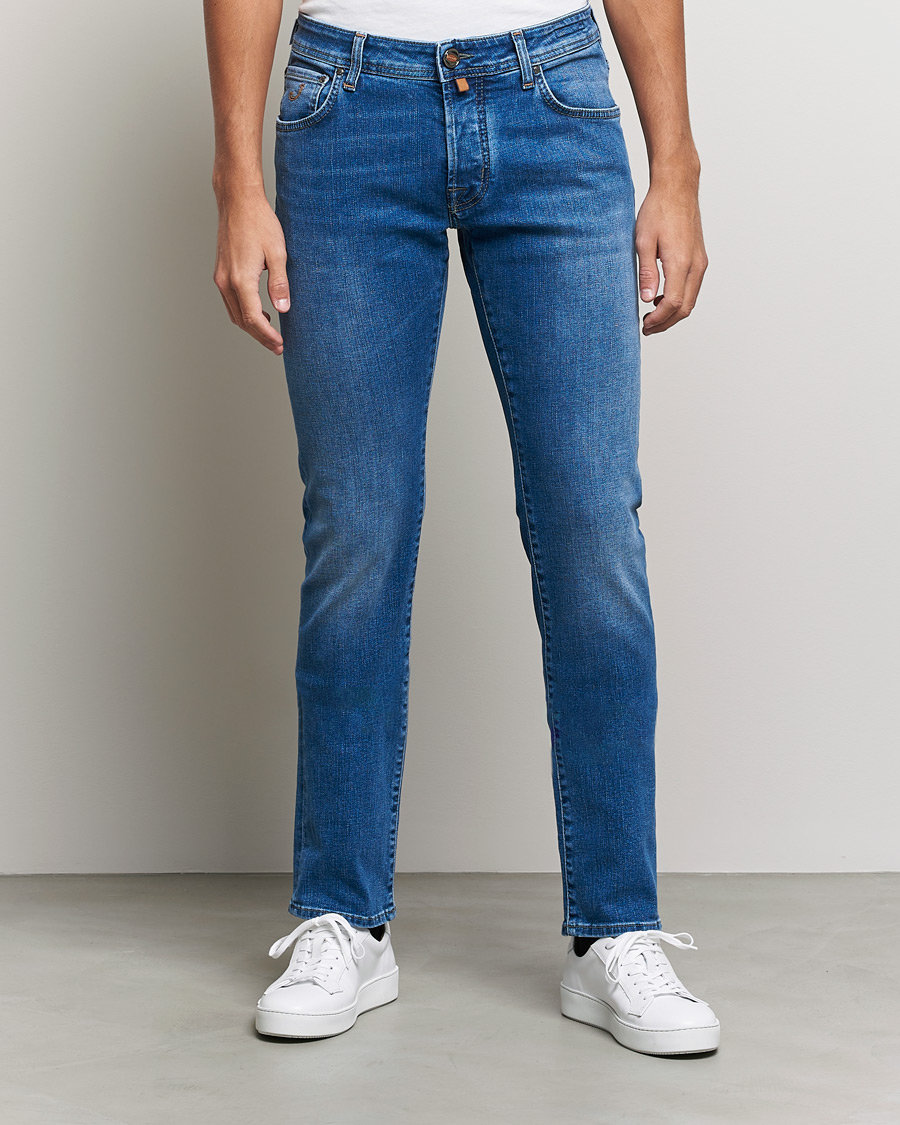 Hombres | Vaqueros | Jacob Cohën | Nick Slim Fit Stretch Jeans Light Blue