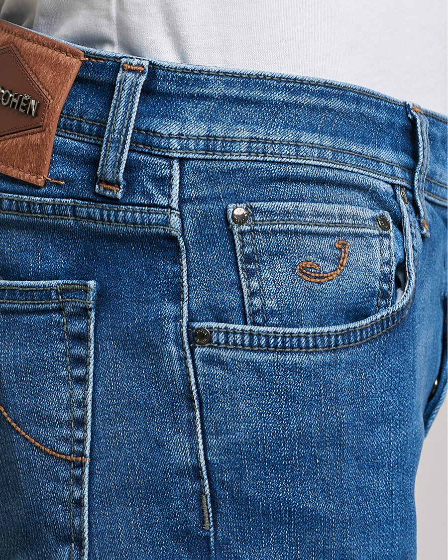 Hombres | Vaqueros | Jacob Cohën | Nick Slim Fit Stretch Jeans Light Blue