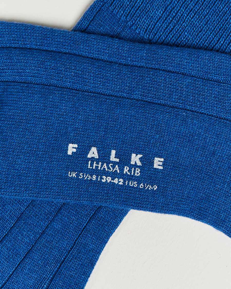 Hombres | Calcetines lana merino | Falke | Lhasa Cashmere Socks Sapphire Blue