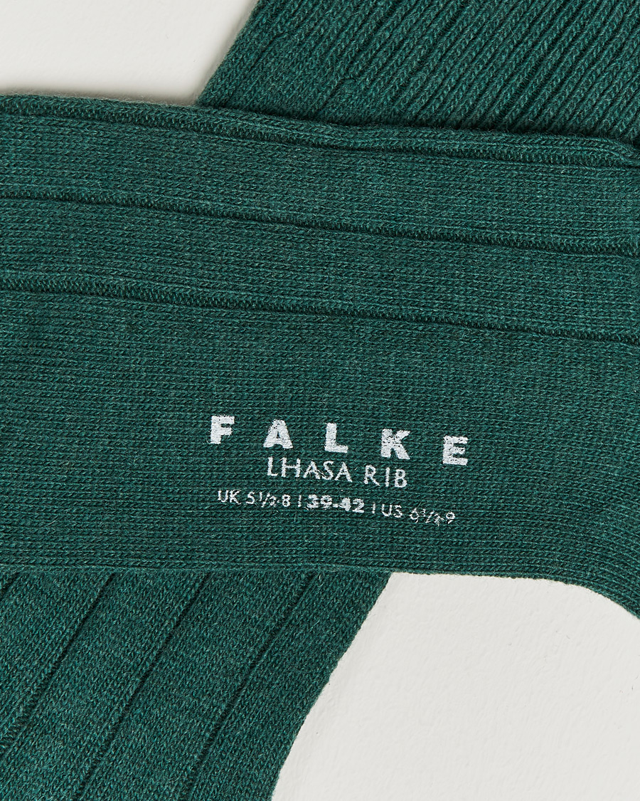 Hombres | Calcetines lana merino | Falke | Lhasa Cashmere Hunter Green