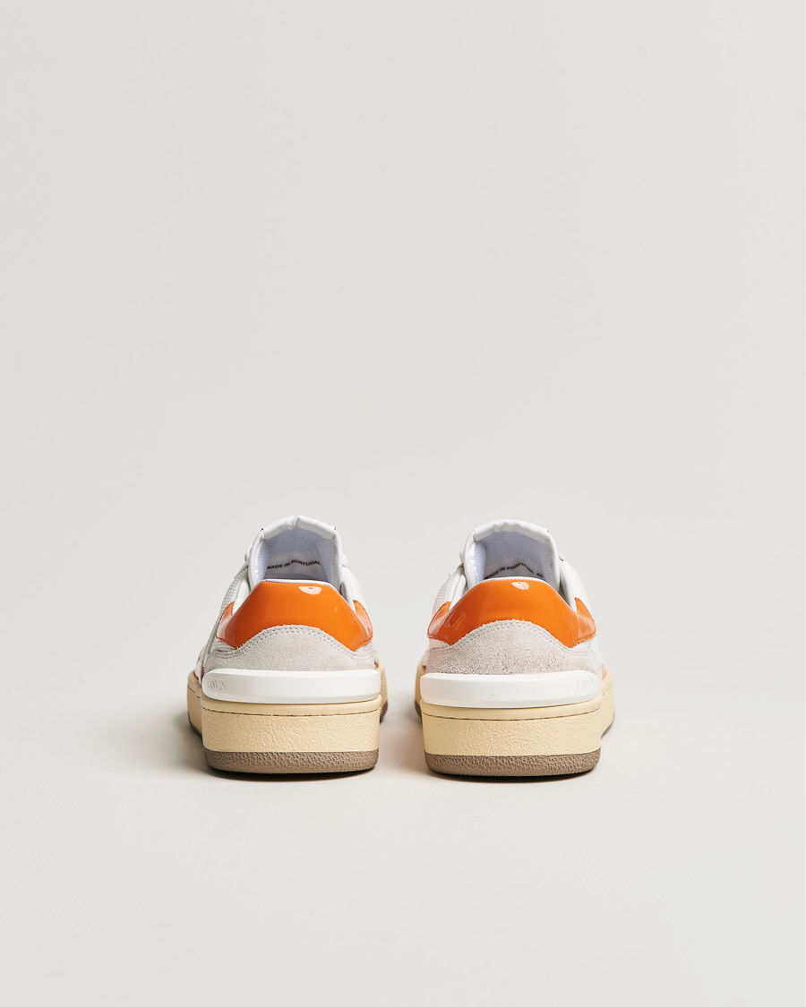 Hombres | Lanvin Clay Low Top Sneakers White/Orange | Lanvin | Clay Low Top Sneakers White/Orange