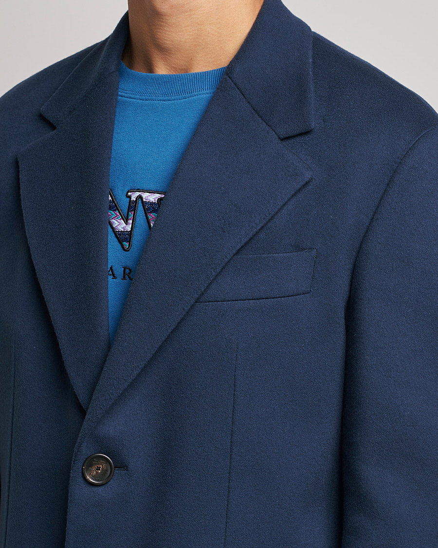 Hombres | Abrigos y chaquetas | Lanvin | Classic Wool Coat Midnight Blue
